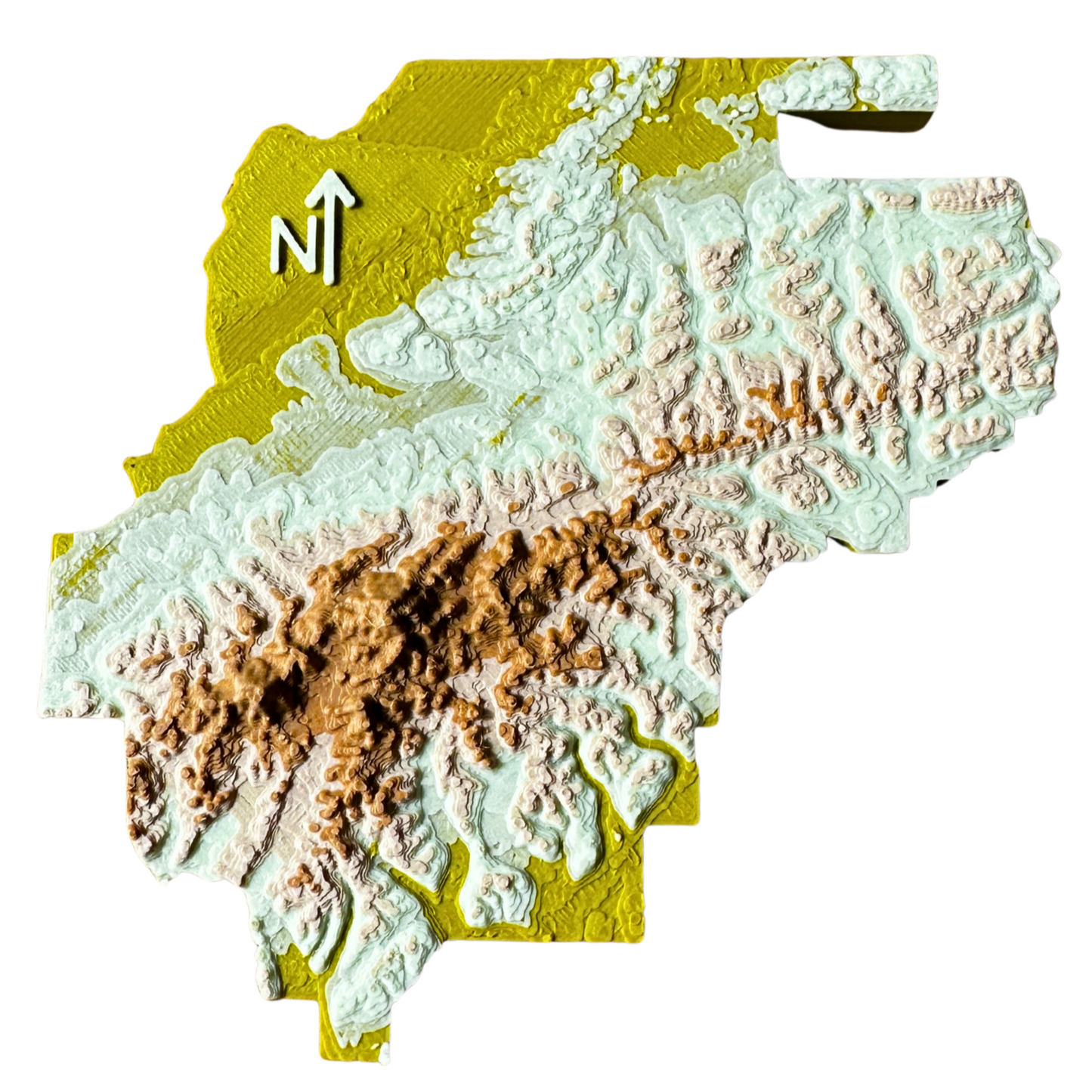 Denali National Park 3D Topography Map Magnet