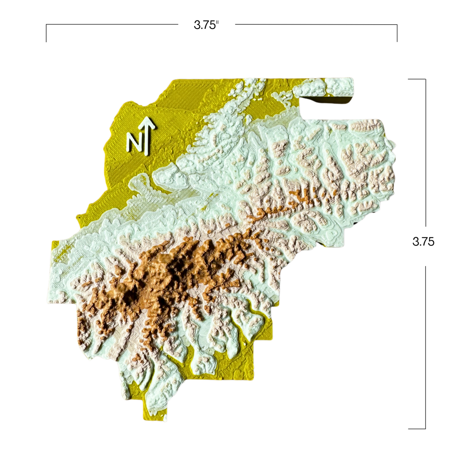 Denali National Park 3D Topography Map Magnet