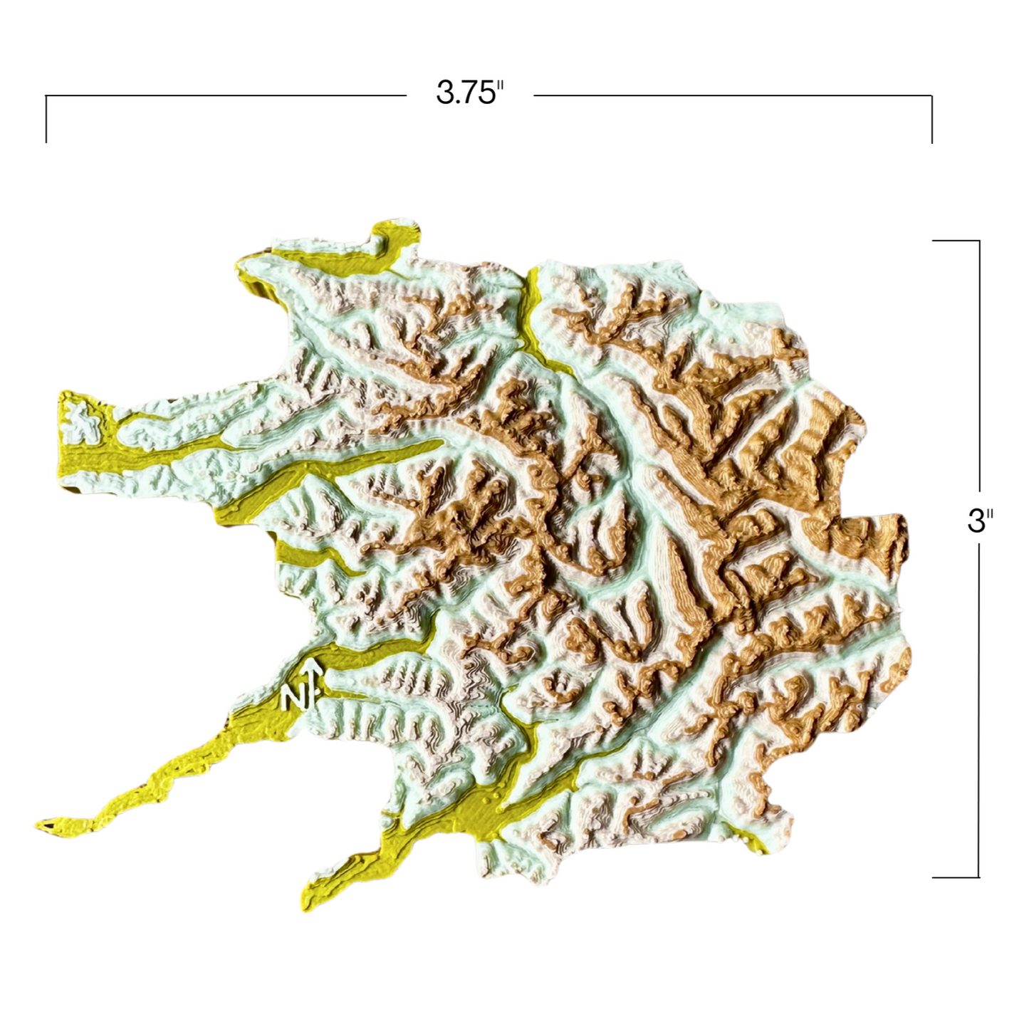 Olympic National Park 3D Topography Map Magnet