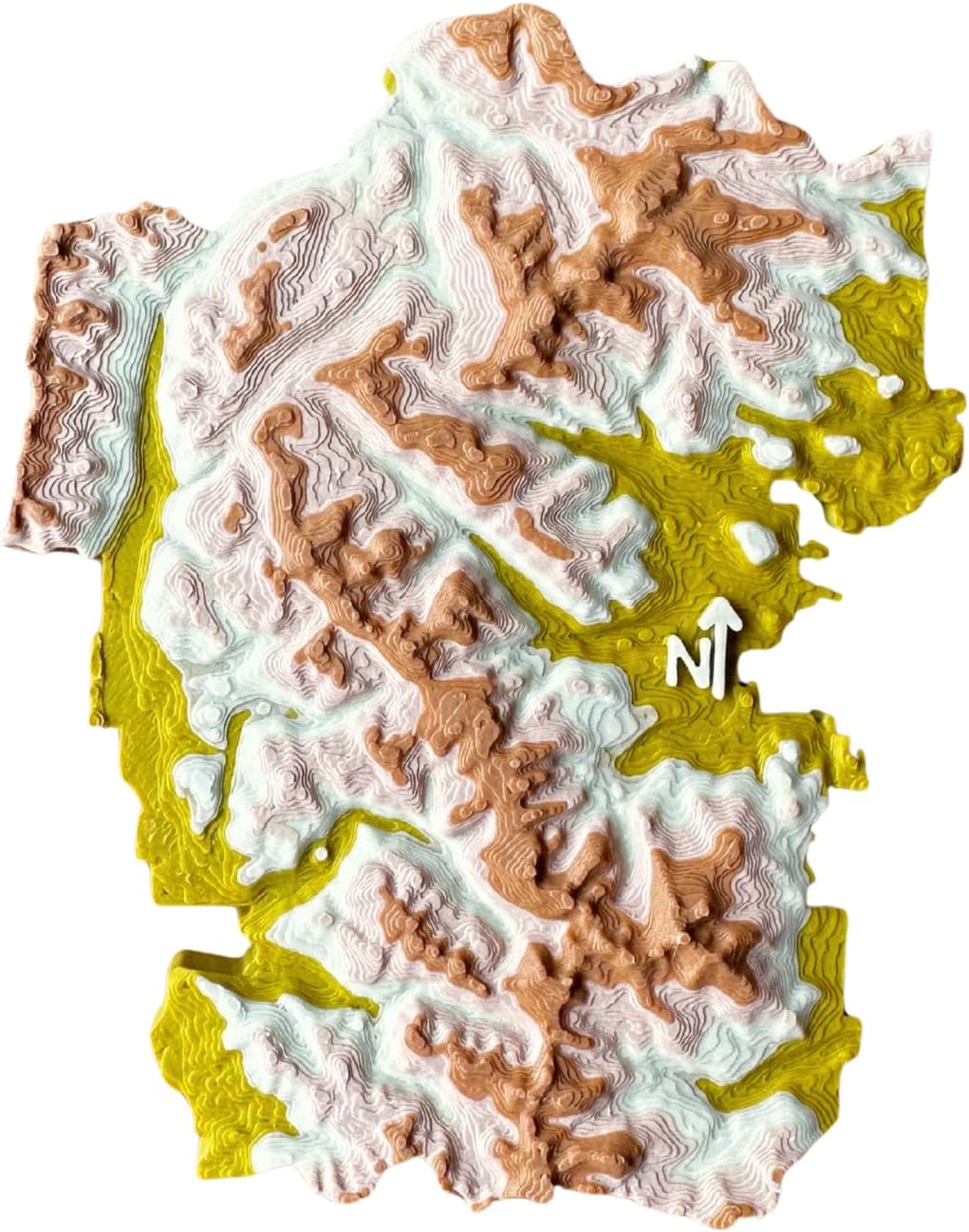 Rocky Mountain National Park 3D Topography Map Magnet