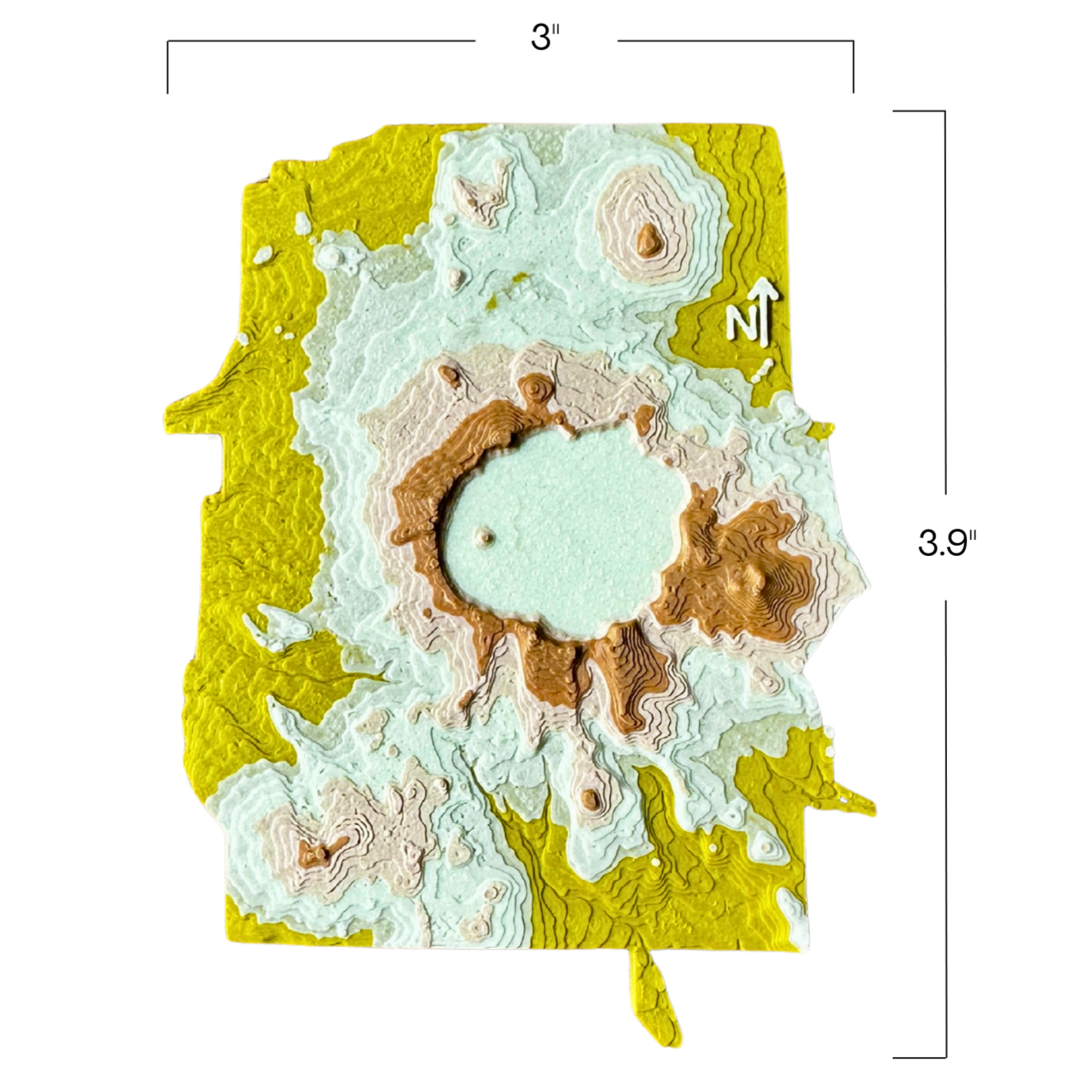 Crater Lake National Park 3D Topography Map gift souvenir magnet