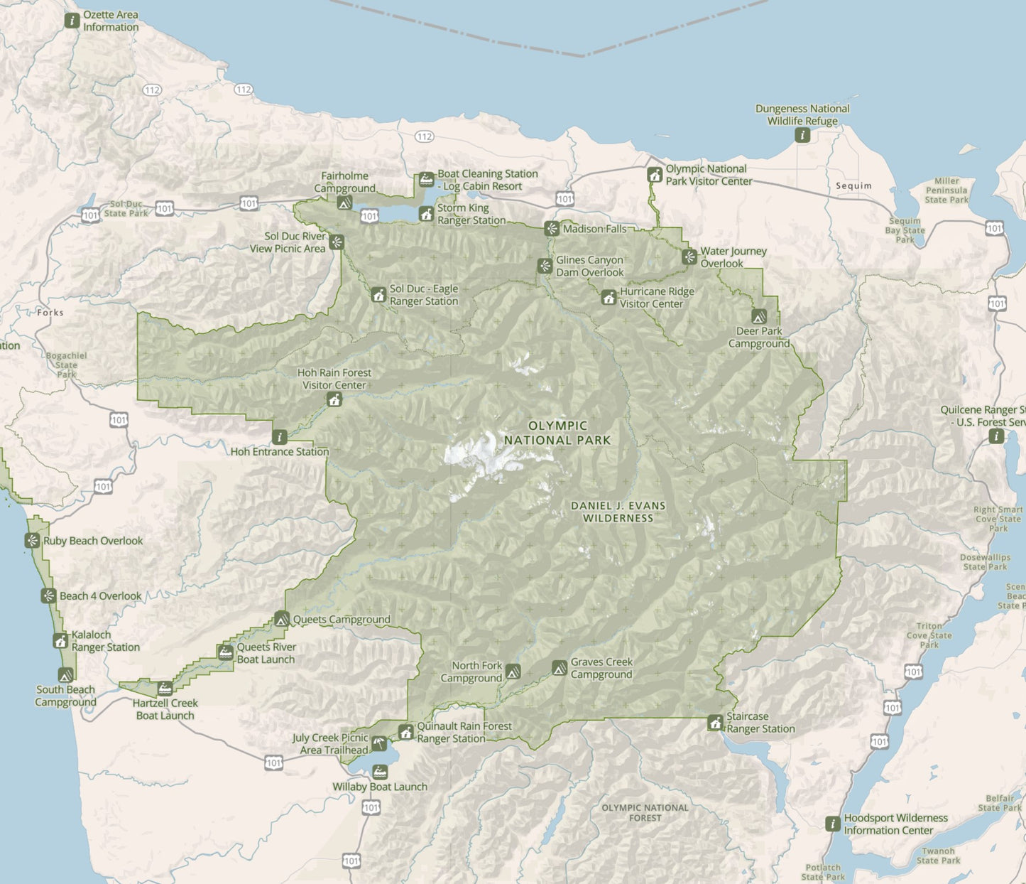 Olympic National Park 3D Topography Map Magnet