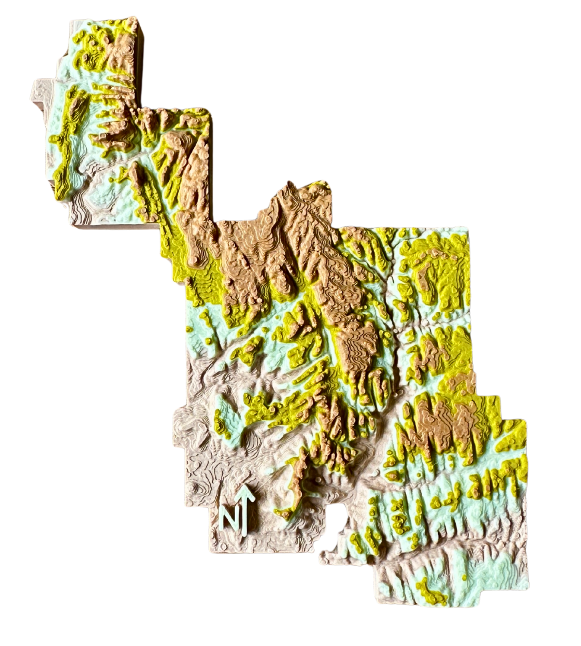 Zion National Park 3D Topography Map Magnet