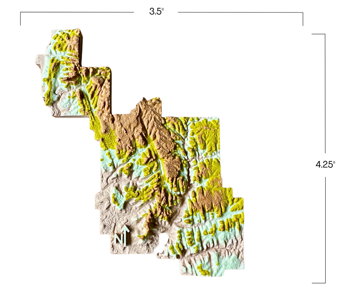 Zion National Park 3D Topography Map Magnet